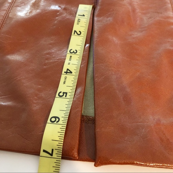 NWOT BISHOP + YOUNG Brown Vegan Faux Leather Pencil Skirt Size Small - Picture 13 of 14